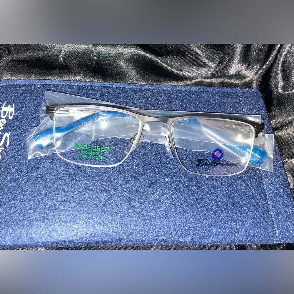 Ben Sherman Gray Glasses Semi-Rimless Design